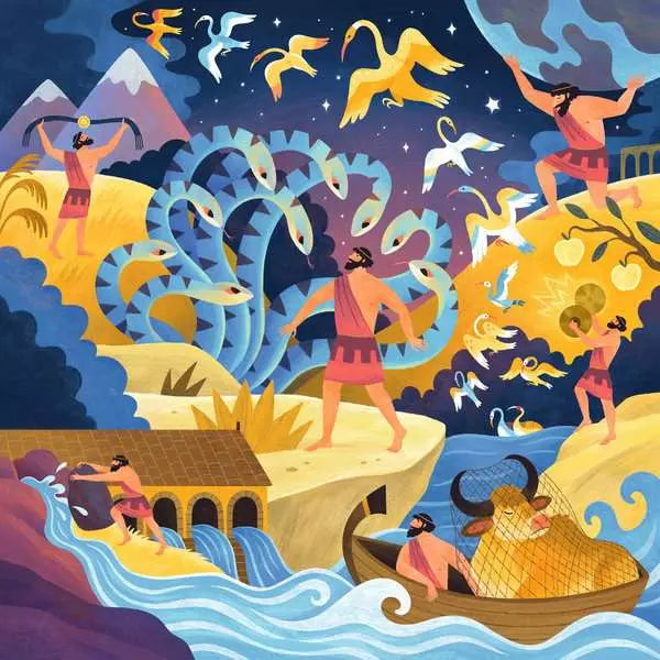 Puzzle Les douze travaux d'Hercule (64 pièces)