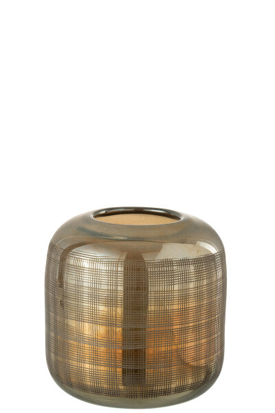 Vase Torino vert et or