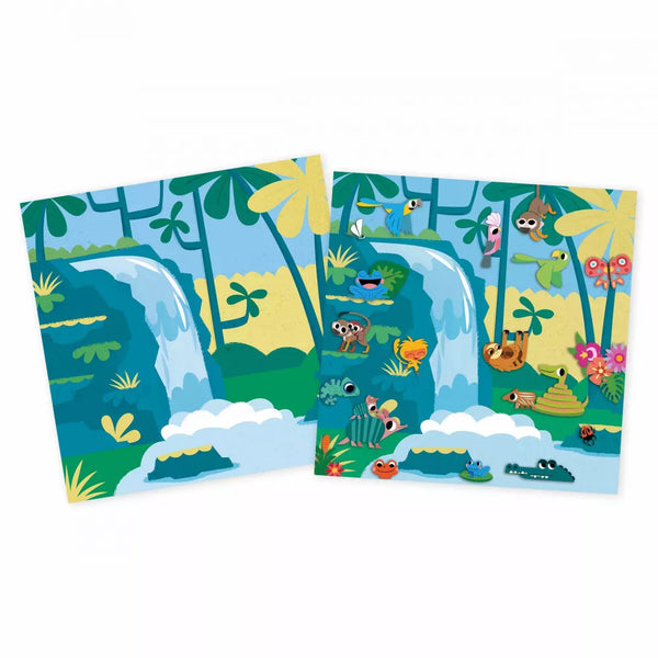 Coffret créatif Gommettes et Décors Jungle (5+)