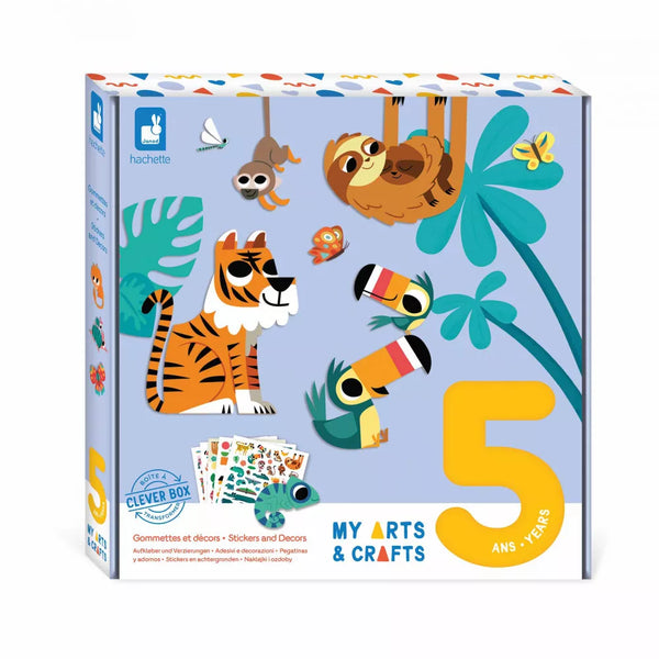 Coffret créatif Gommettes et Décors Jungle (5+)