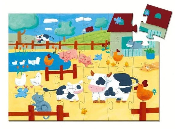 Puzzle silhouette - Vaches à la ferme (24 pièces)