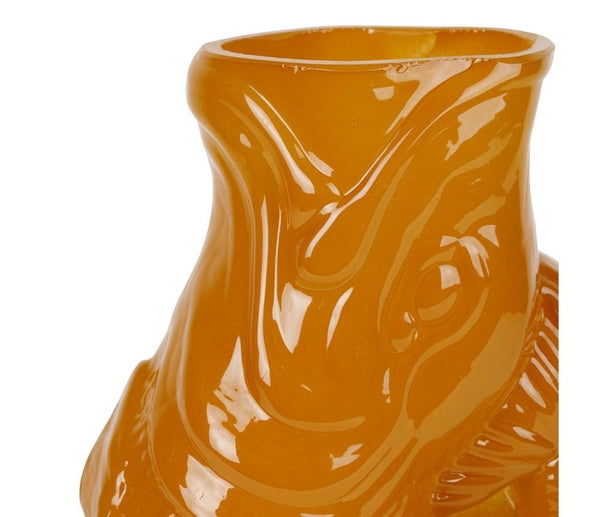 Vase Poisson Pisco Ambre H30 cm