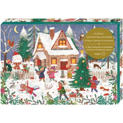Puzzle Calendrier de l’Avent Joyeuses Fêtes (500 pièces)