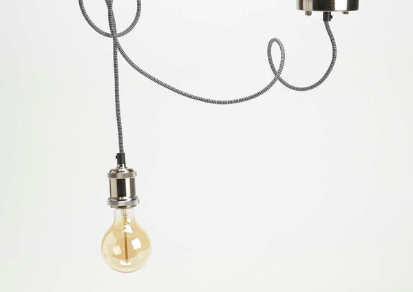 Câble pour Suspension Chrome et Noir
