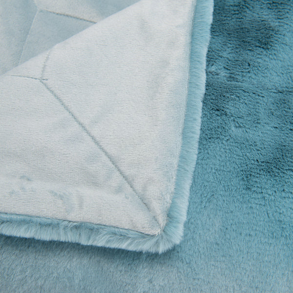 Plaid Luxe Bleu Canard 130x170cm
