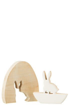 Œuf Lapin Bois Blanc