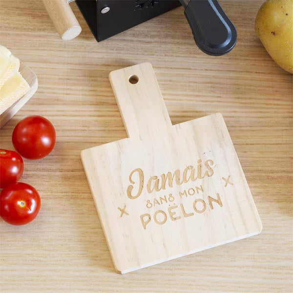 4 Reposes poêlons à raclette en bois