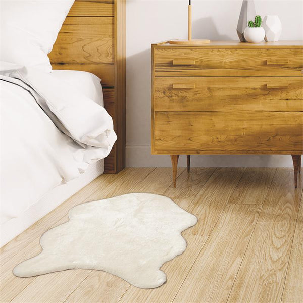 Tapis Imitation Fourrure Ecru