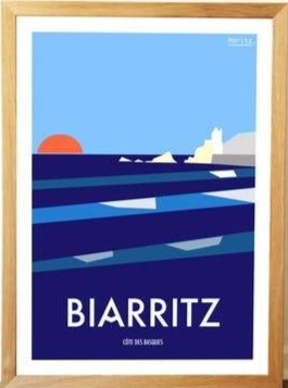 Affiche Biarritz 21x30cm