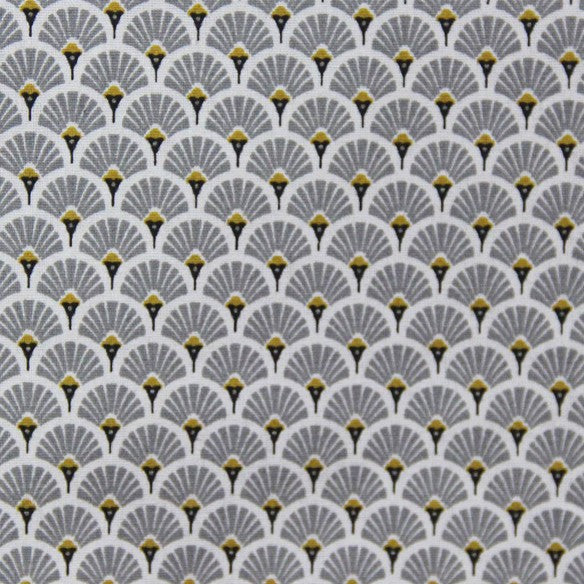Nappe enduite Eventails Gris (plusieurs tailles)