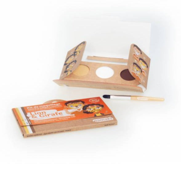 Kit de maquillage 3 couleurs Lion ou Girafe Bio
